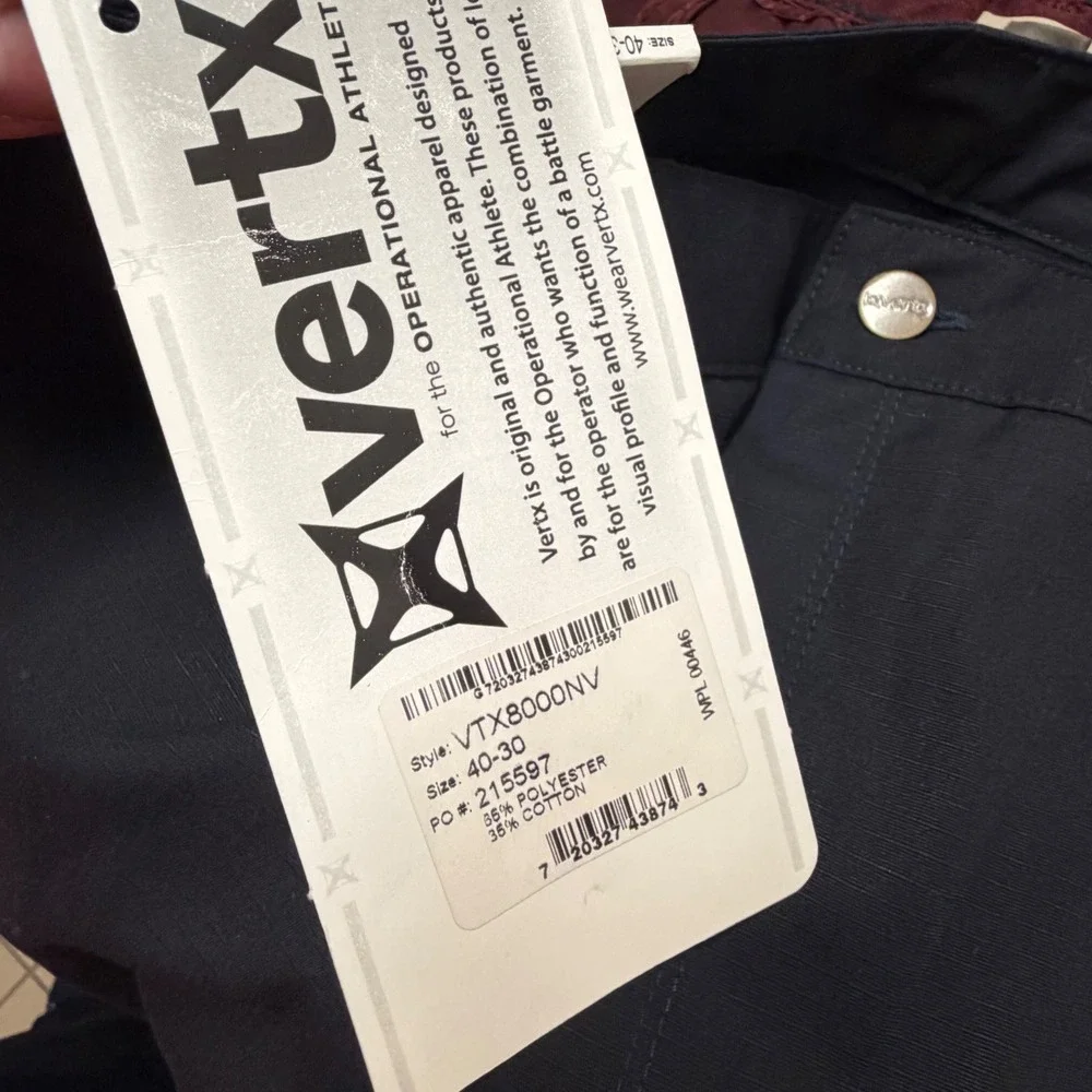 Vertx Mens Phantom LT Tactical Cargo Pants 40-30 Navy Blue Ripstop Utility Duty